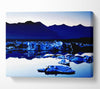 Blue Ice Calm Canvas Wall Art
