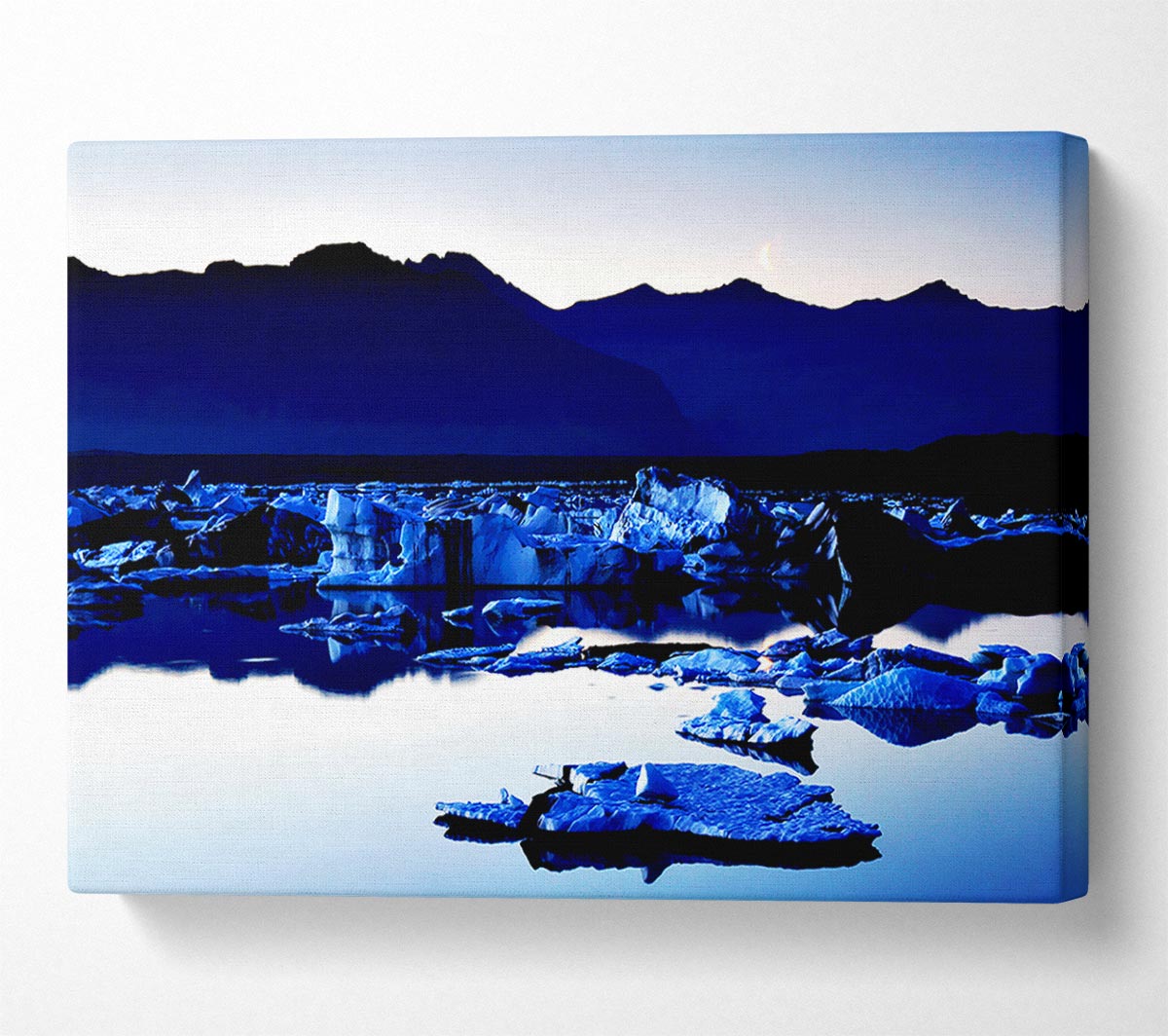 Blue Ice Calm Canvas Wall Art