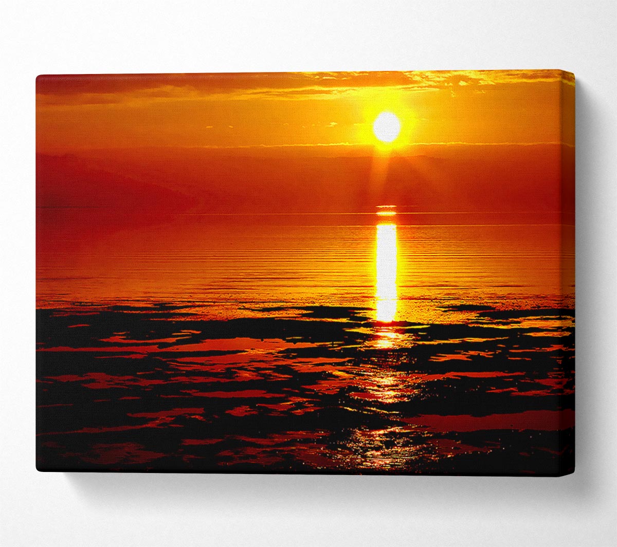 Lapping Waves In Golden Sunlight Canvas Wall Art