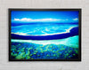 Ariel View Of The Turquoise Ocean Framed Wall Art