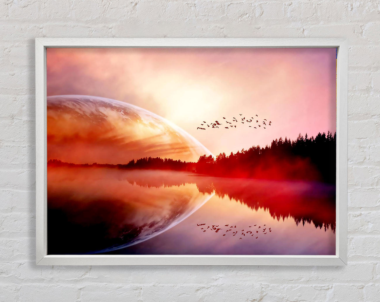 Amazing Sunrise Lake Framed Wall Art