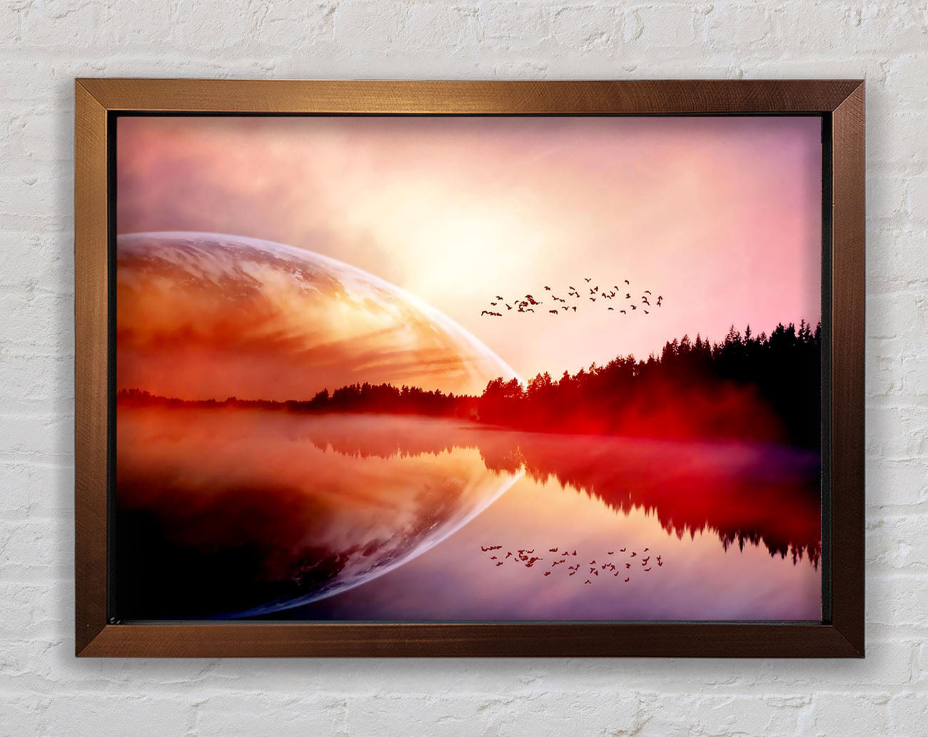 Amazing Sunrise Lake Framed Wall Art
