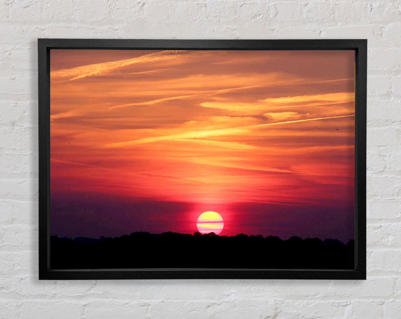 Clouds Across The Setting Sun Framed Wall Art