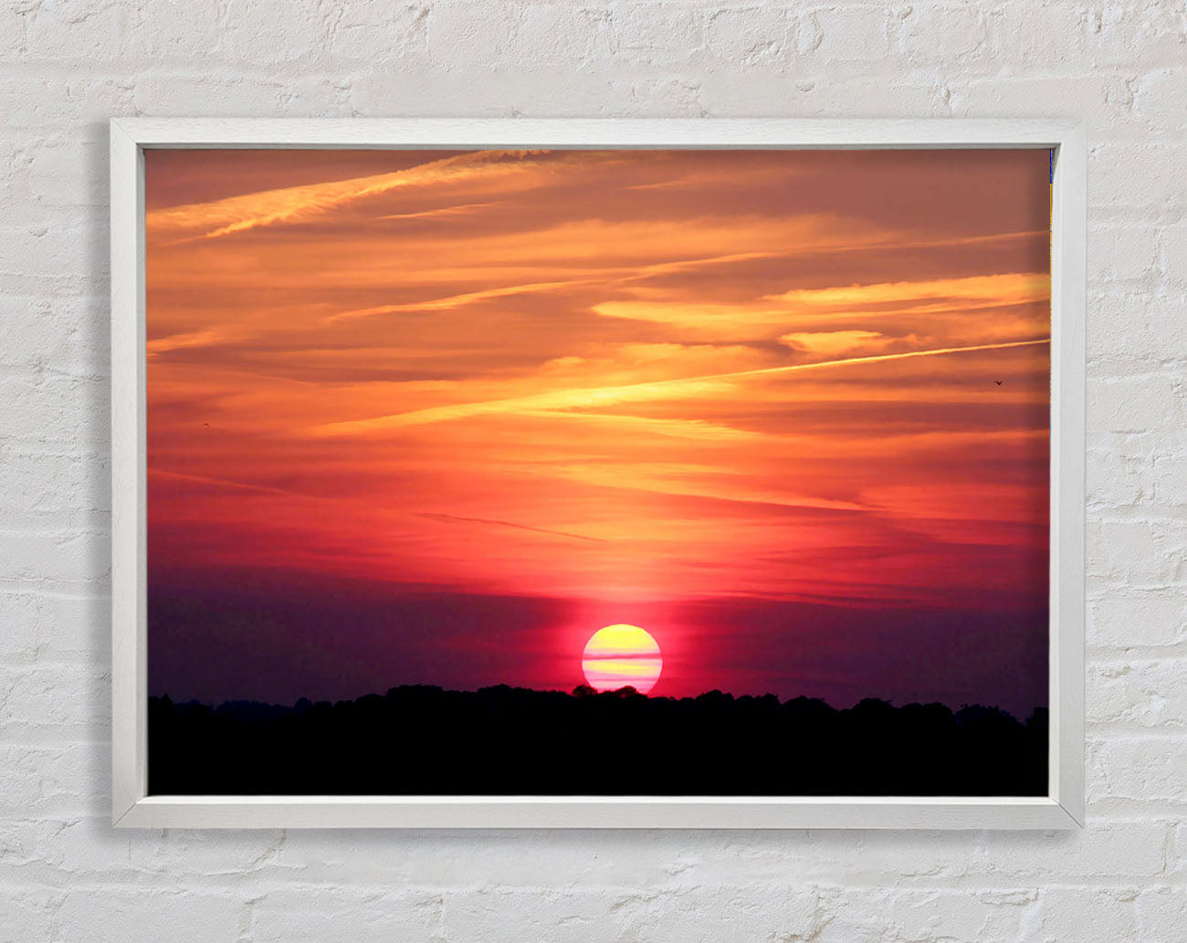 Clouds Across The Setting Sun Framed Wall Art