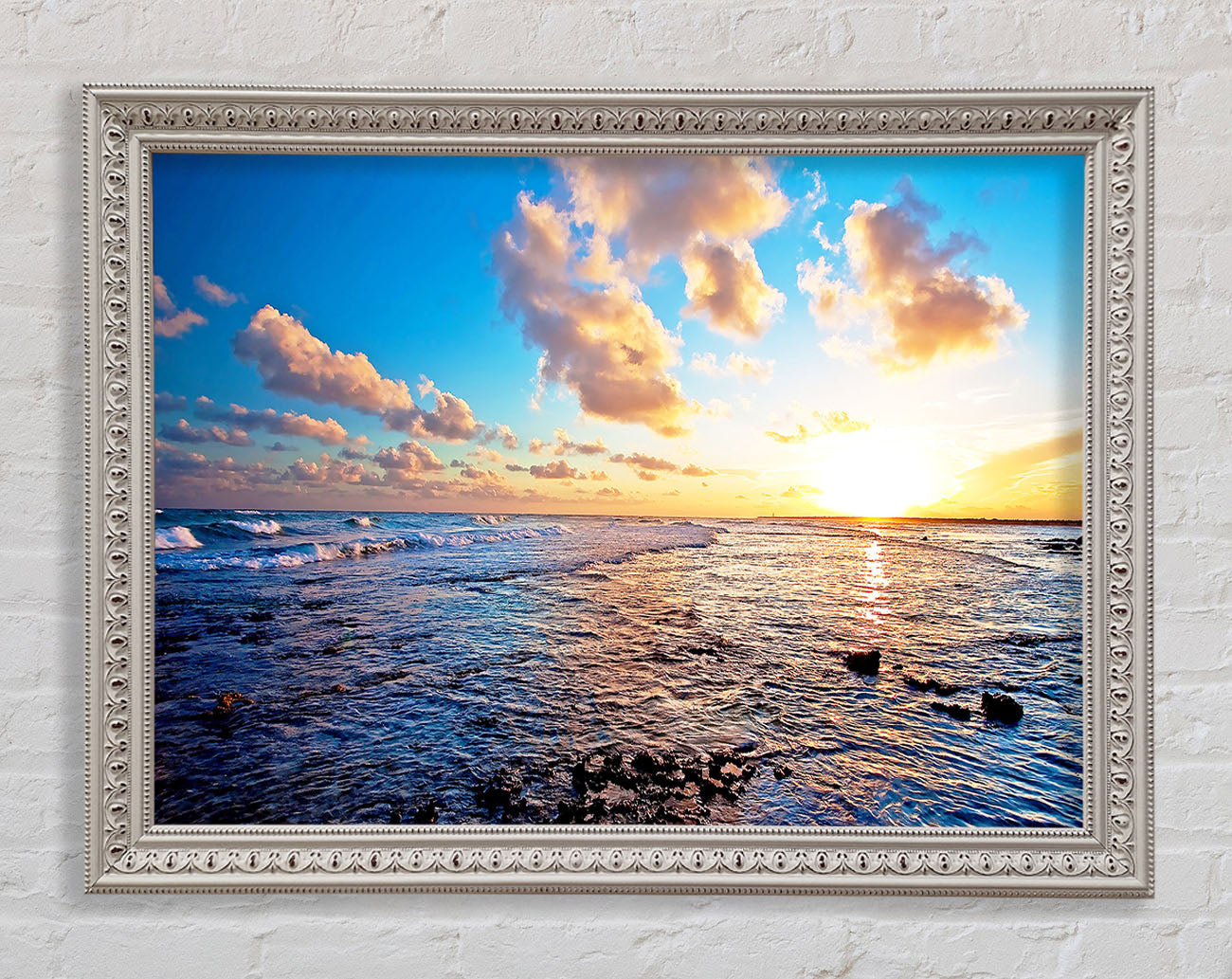 Clouds In The Sunset Sky Framed Wall Art