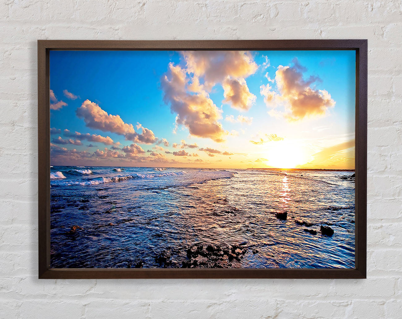 Clouds In The Sunset Sky Framed Wall Art