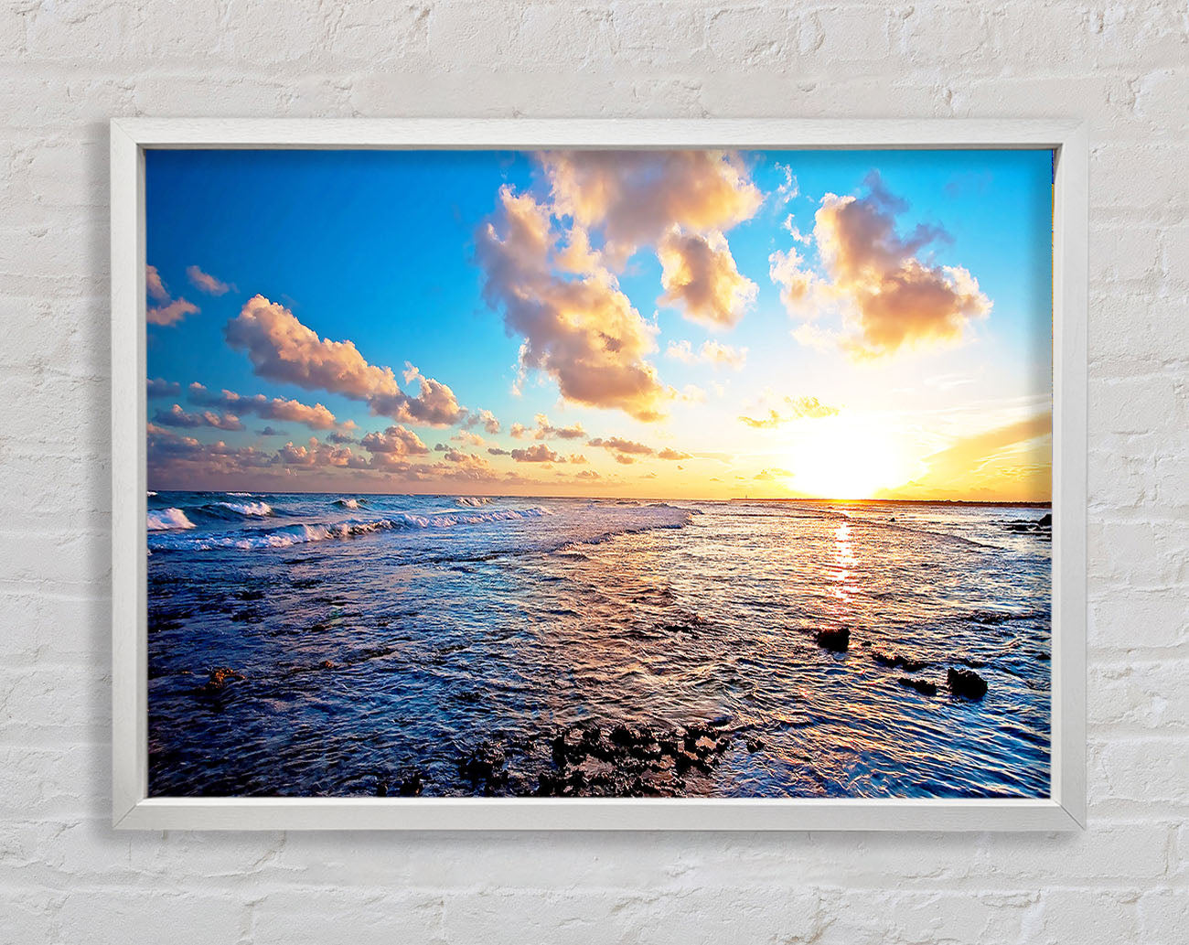 Clouds In The Sunset Sky Framed Wall Art
