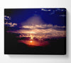 Sun At Dusk Canvas Wall Art