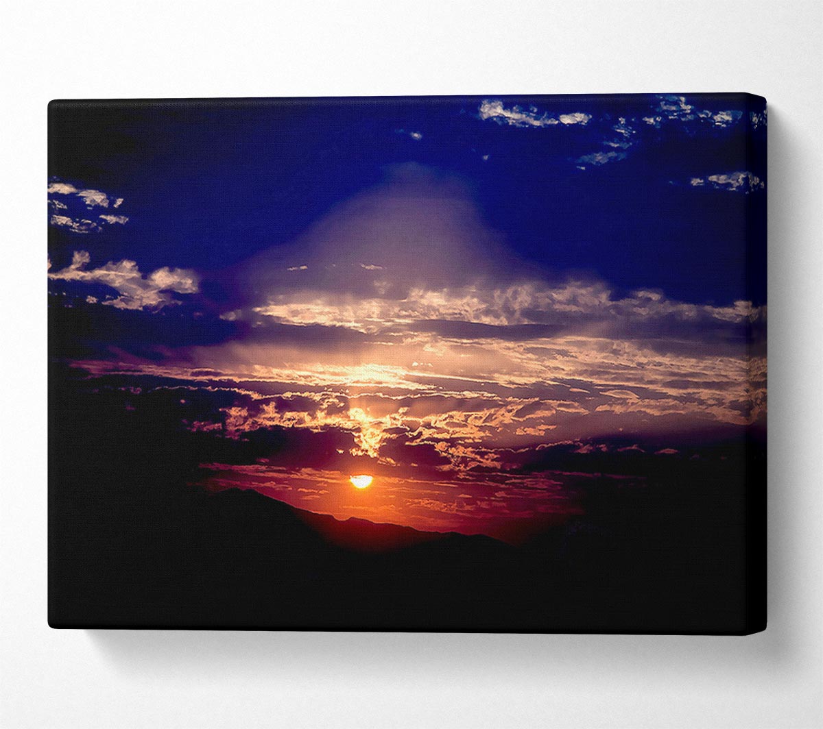 Sun At Dusk Canvas Wall Art