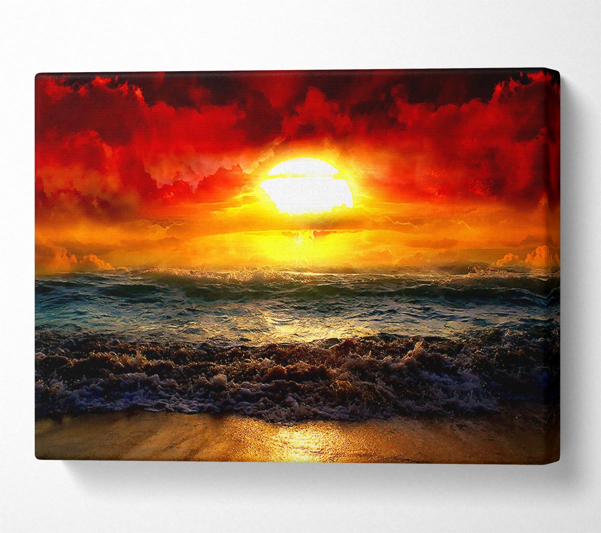 The Perfect Red Sunrise Canvas Wall Art