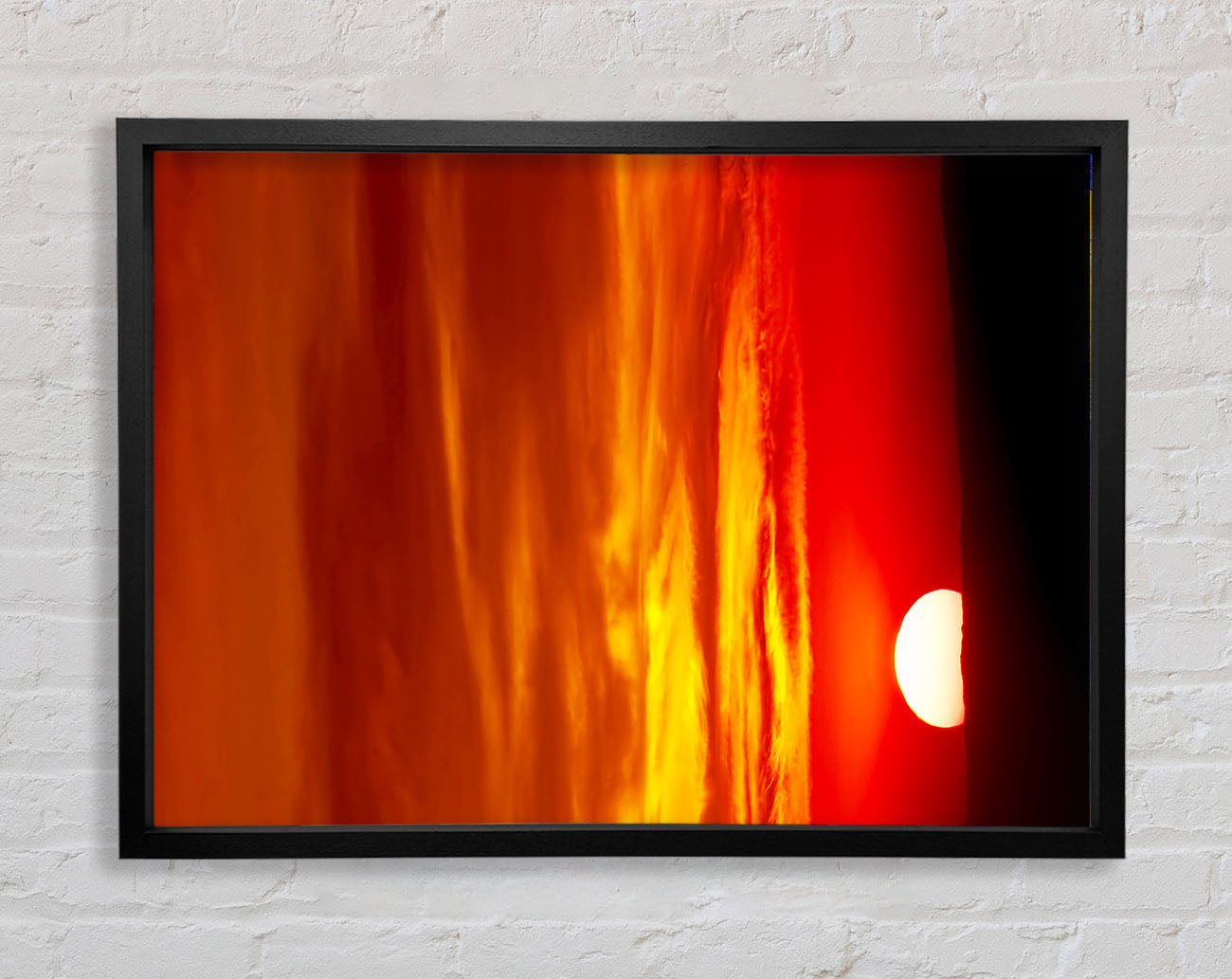 As The Sun Falls In The Stunning Golden Sky Framed Wall Art