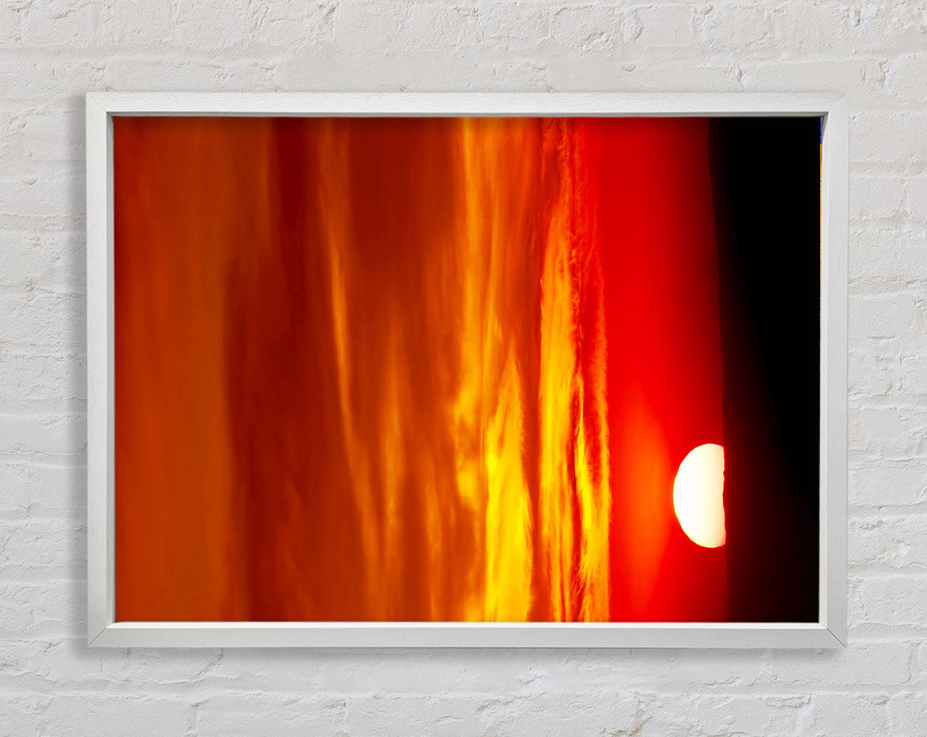As The Sun Falls In The Stunning Golden Sky Framed Wall Art