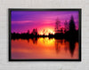 As The Sun Sets Over The Lake Framed Wall Art