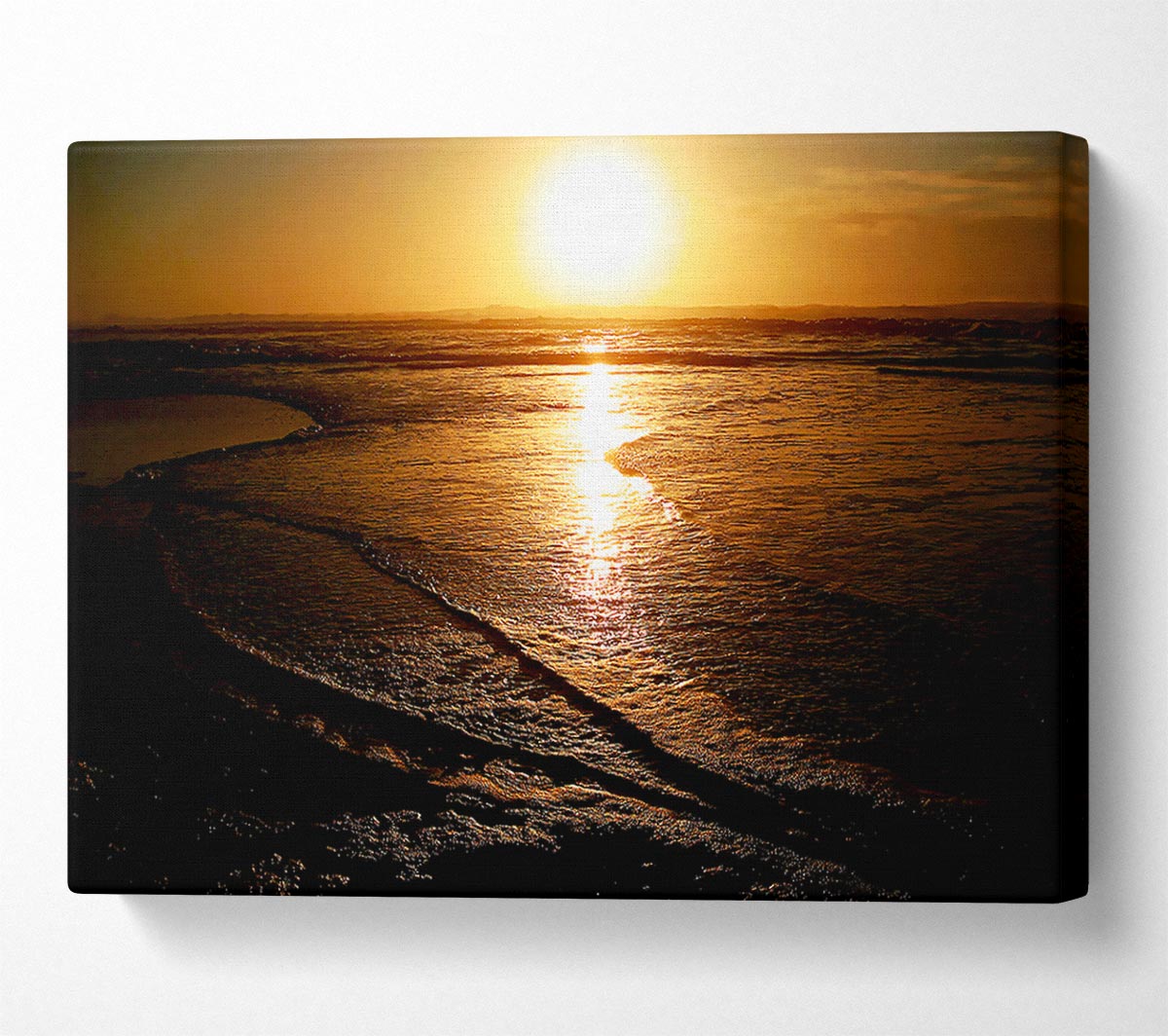 The Reflections Of The Ocean Sun Canvas Wall Art