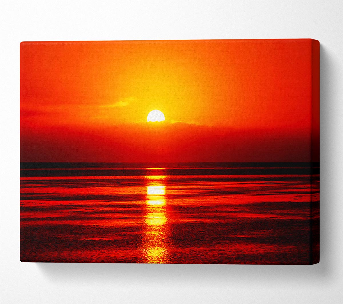 Reflections Of The Sun At Dusk Canvas Wall Art