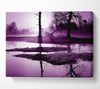 Sunset Forest Waters Purple Canvas Wall Art