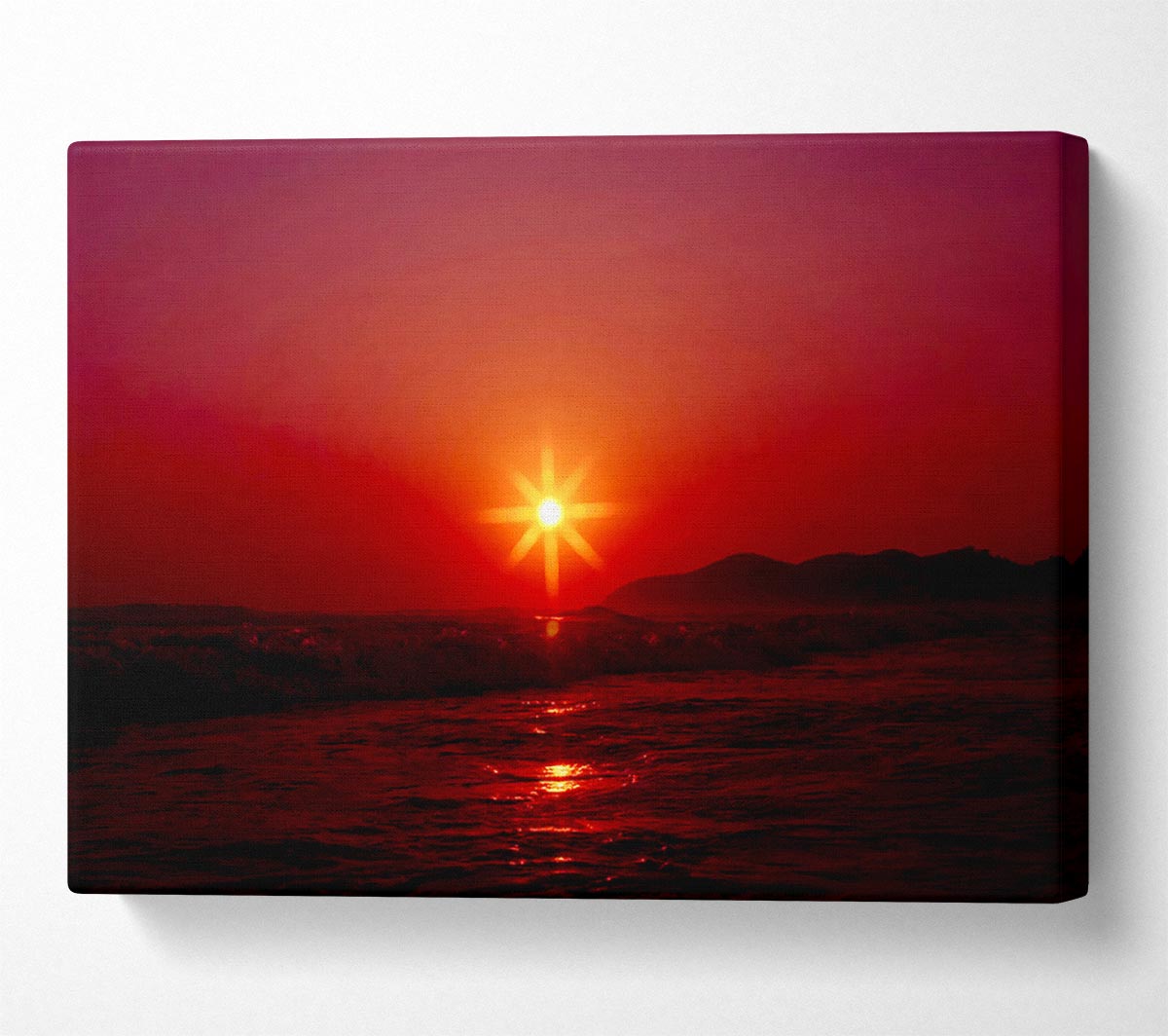 Sunstar Red Canvas Wall Art