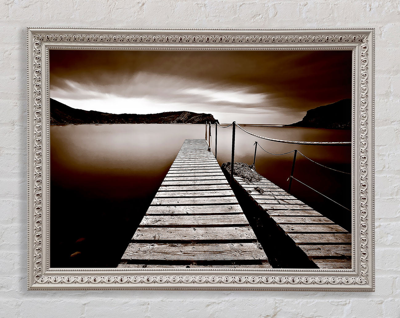 AbstractBrown Pier Framed Wall Art