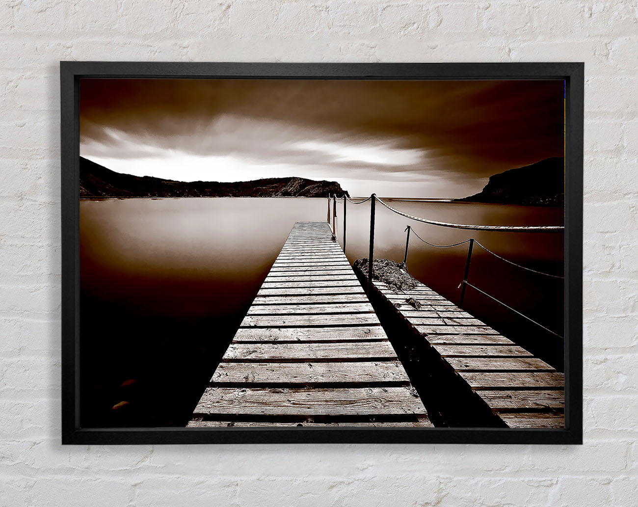 AbstractBrown Pier Framed Wall Art