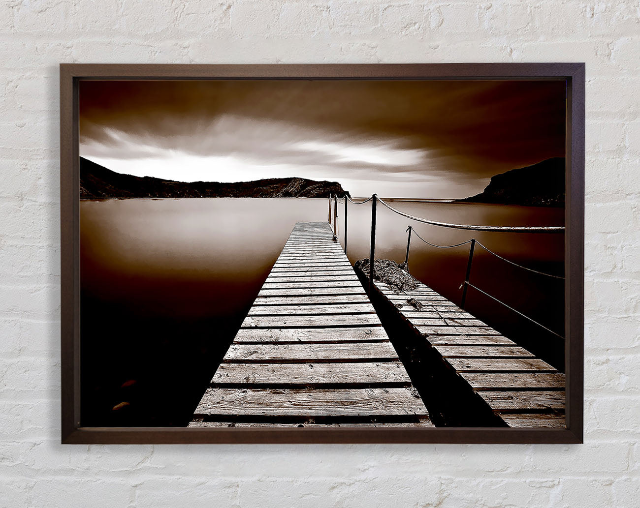 AbstractBrown Pier Framed Wall Art
