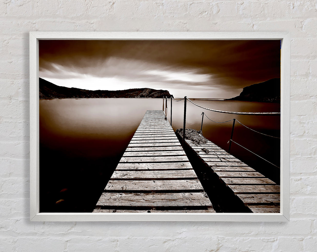 AbstractBrown Pier Framed Wall Art