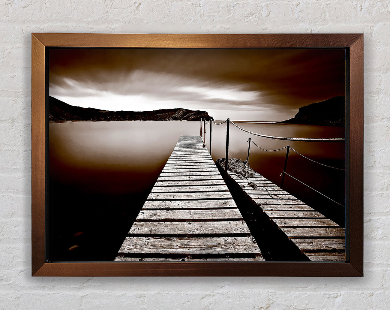 AbstractBrown Pier Framed Wall Art