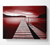 Red Abstract Pier Canvas Wall Art