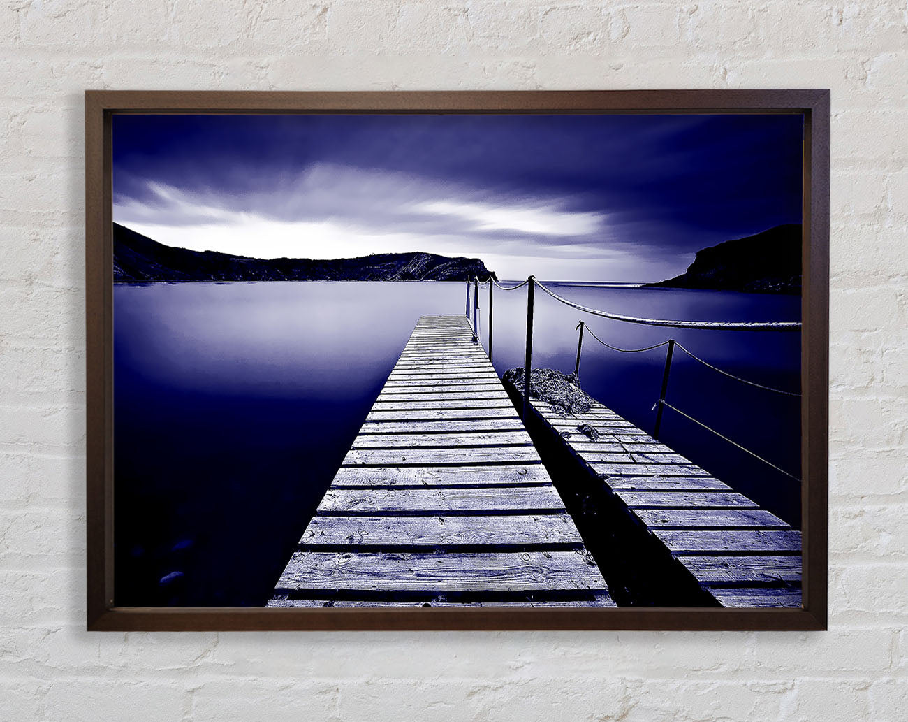 Abstract Pier Purple Framed Wall Art