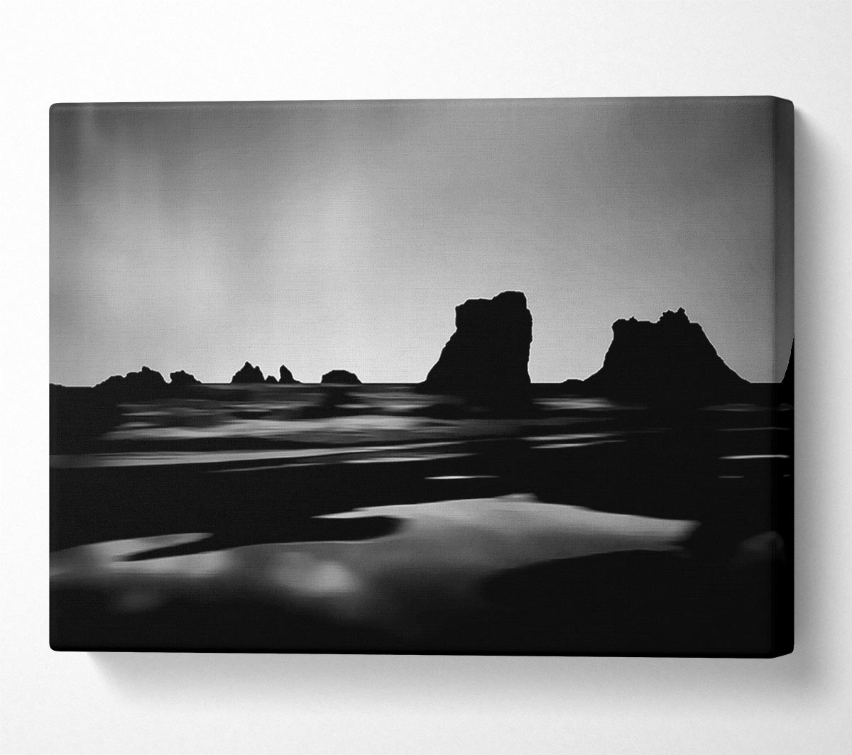 Black And White Ocean Canvas Wall Art
