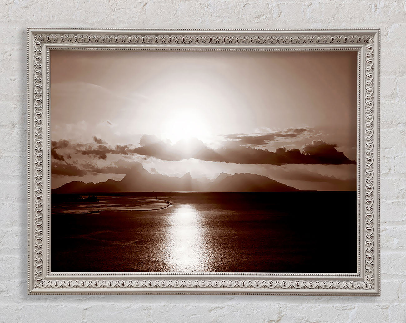 Chocolate Ocean Reflections Framed Wall Art