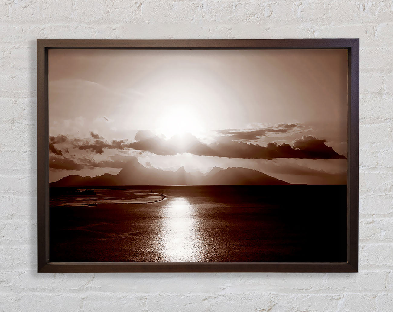 Chocolate Ocean Reflections Framed Wall Art