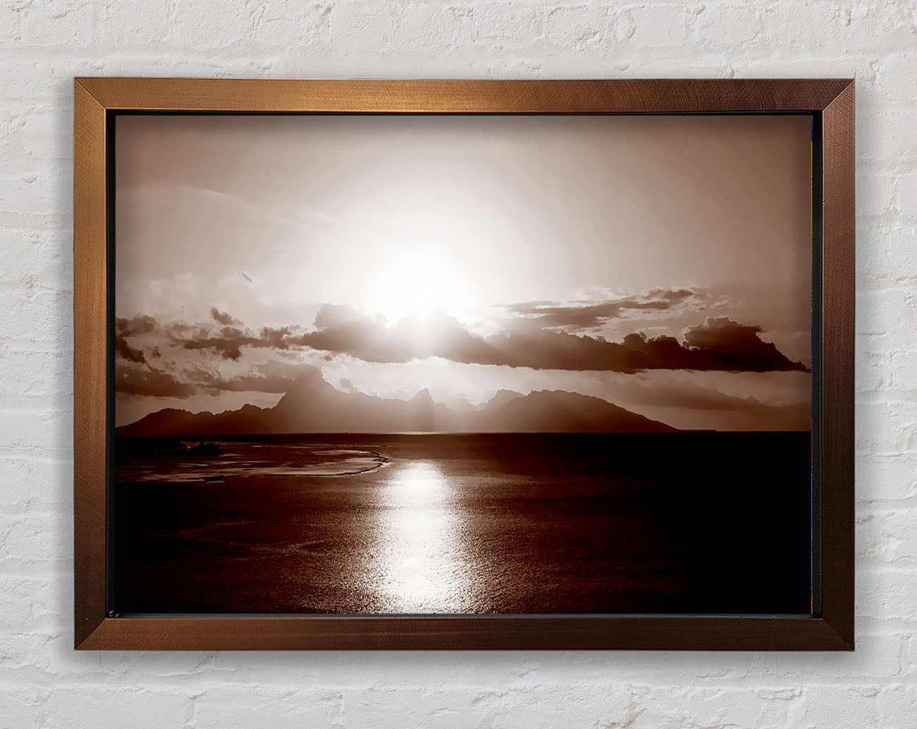 Chocolate Ocean Reflections Framed Wall Art