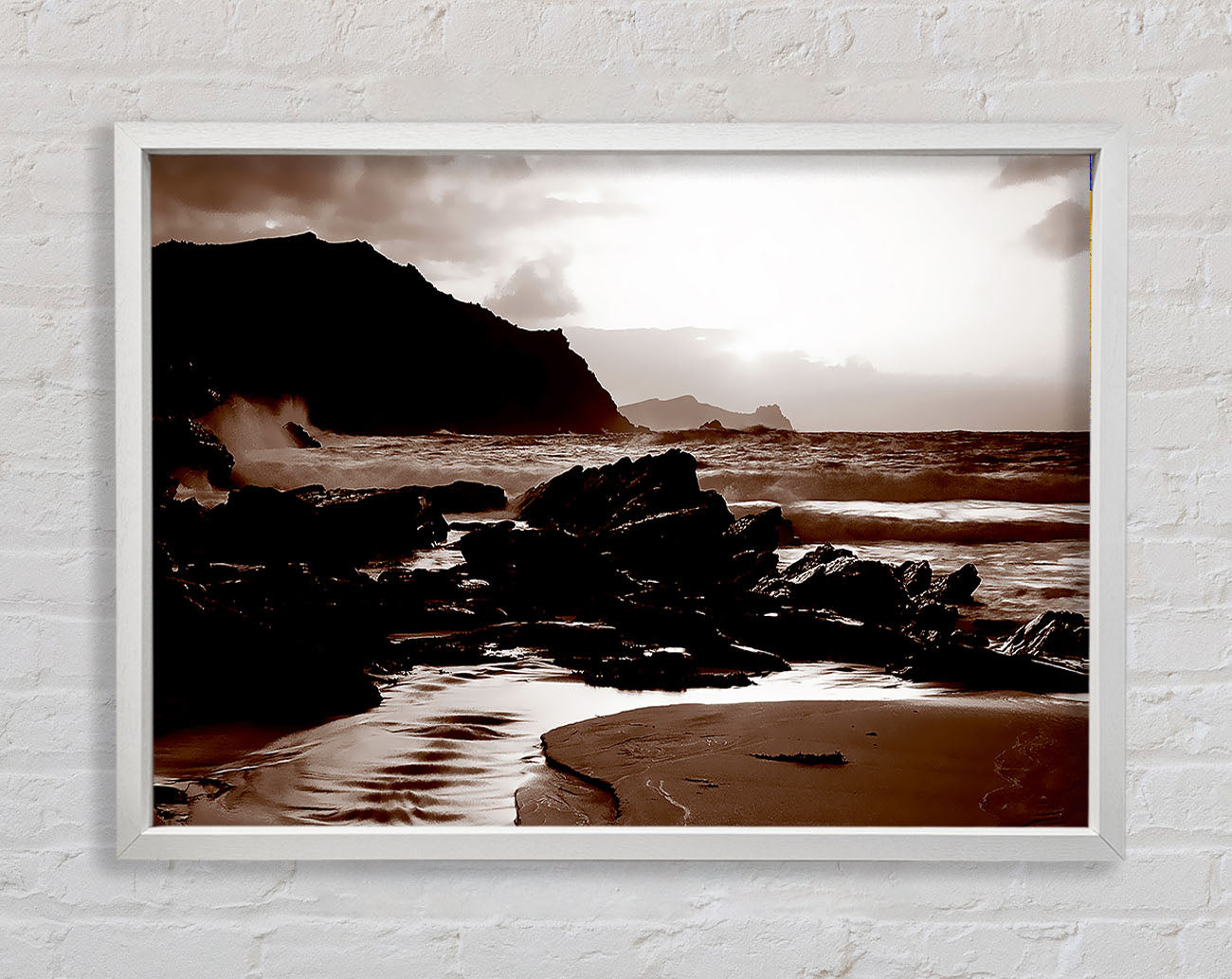 Chocolate Path To The Ocean Framed Wall Art