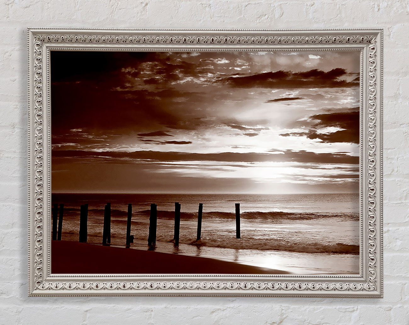 Chocolate Ocean Walk Framed Wall Art