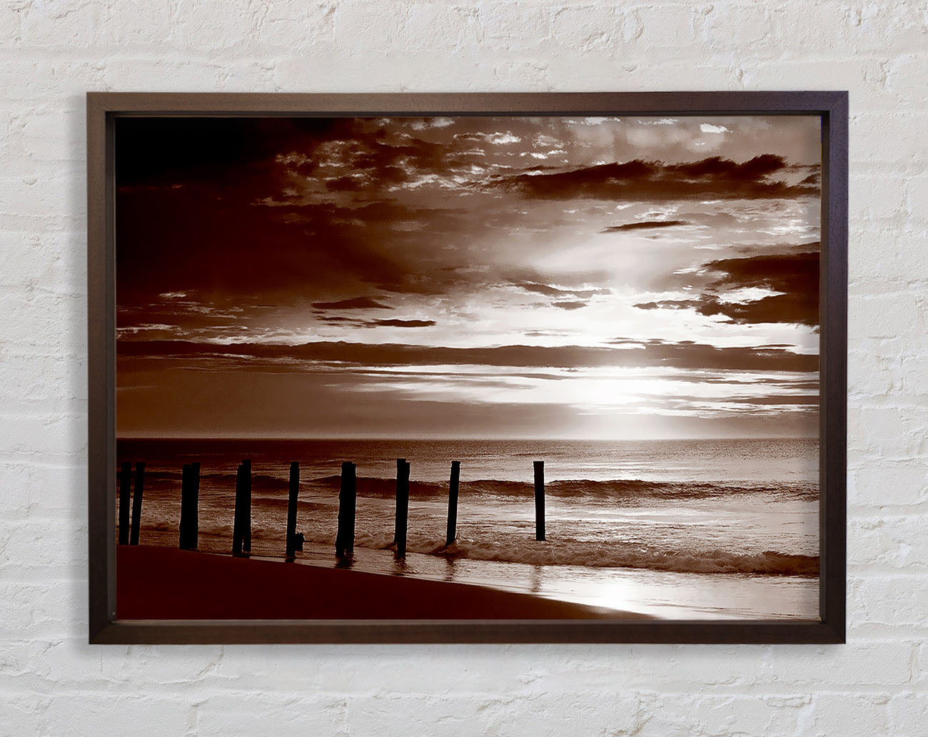 Chocolate Ocean Walk Framed Wall Art