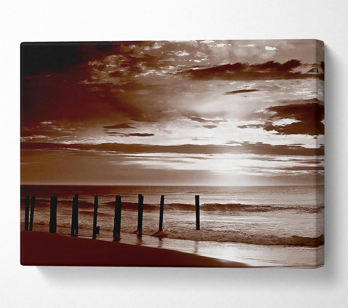 Chocolate Ocean Walk Canvas Wall Art