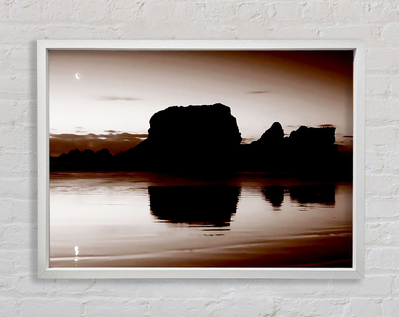 Chocolate Moon Reflection Framed Wall Art