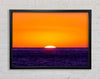As The Sun Goes Down Over The Ocean Orange Framed Wall Art