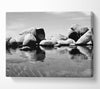 The Rock Pool B n W Canvas Wall Art