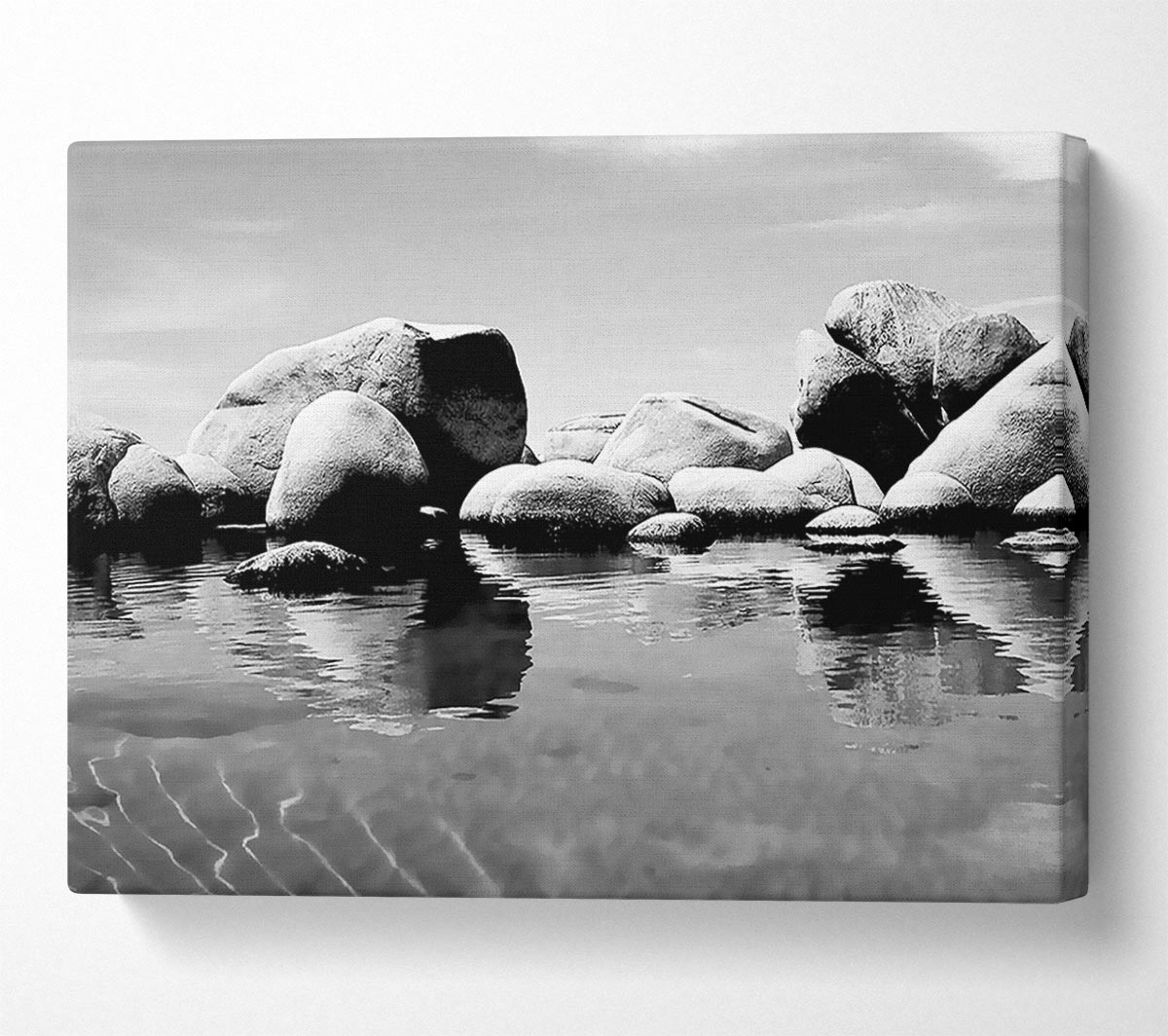 The Rock Pool B n W Canvas Wall Art