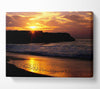 Sun Down Over Ocean Canvas Wall Art