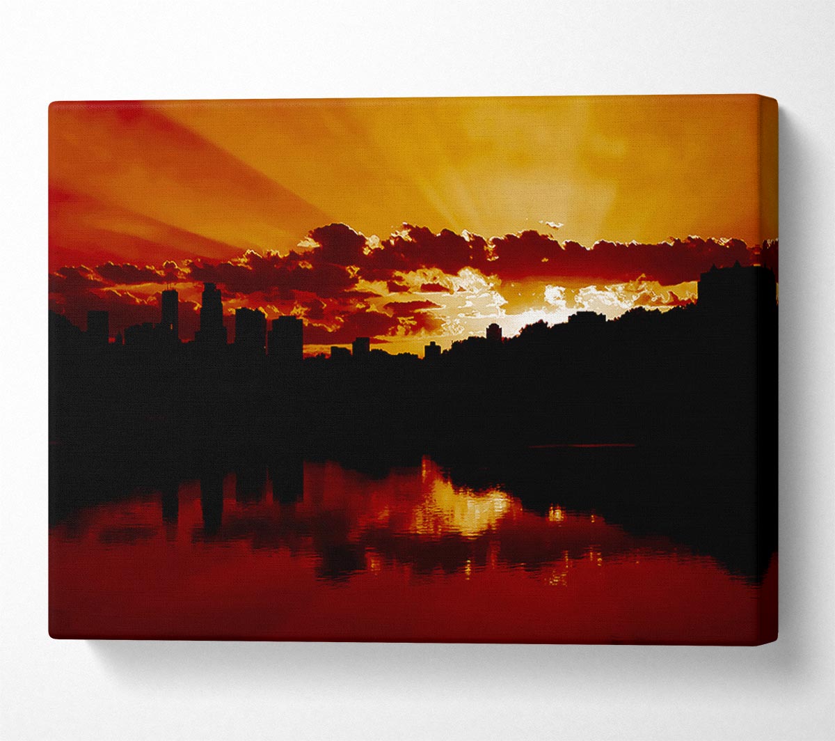 Caramel Sunrays Canvas Wall Art