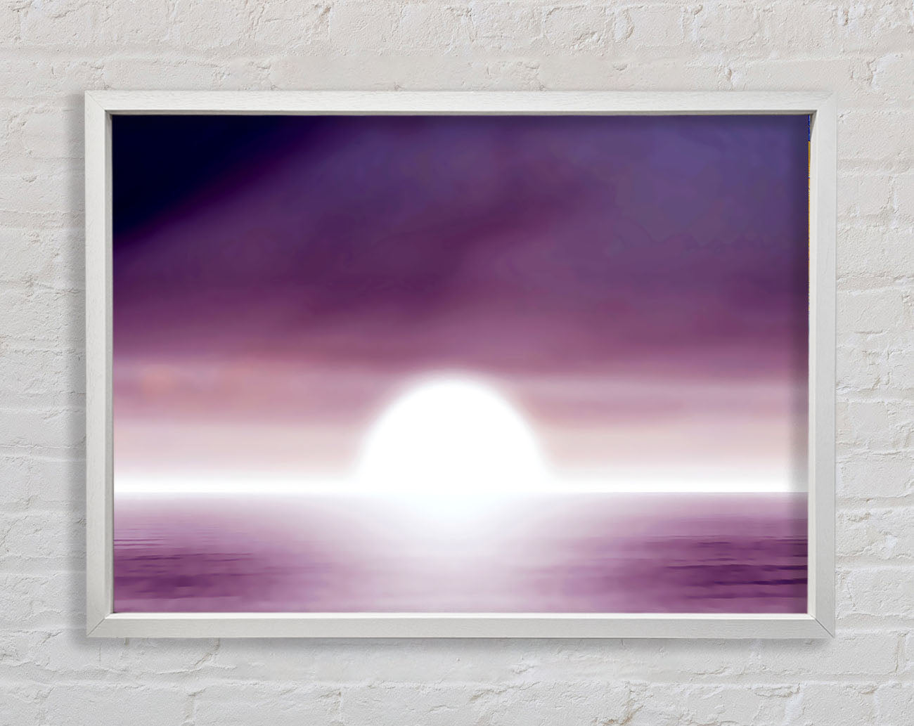 Abstact Sun Lilac Framed Wall Art