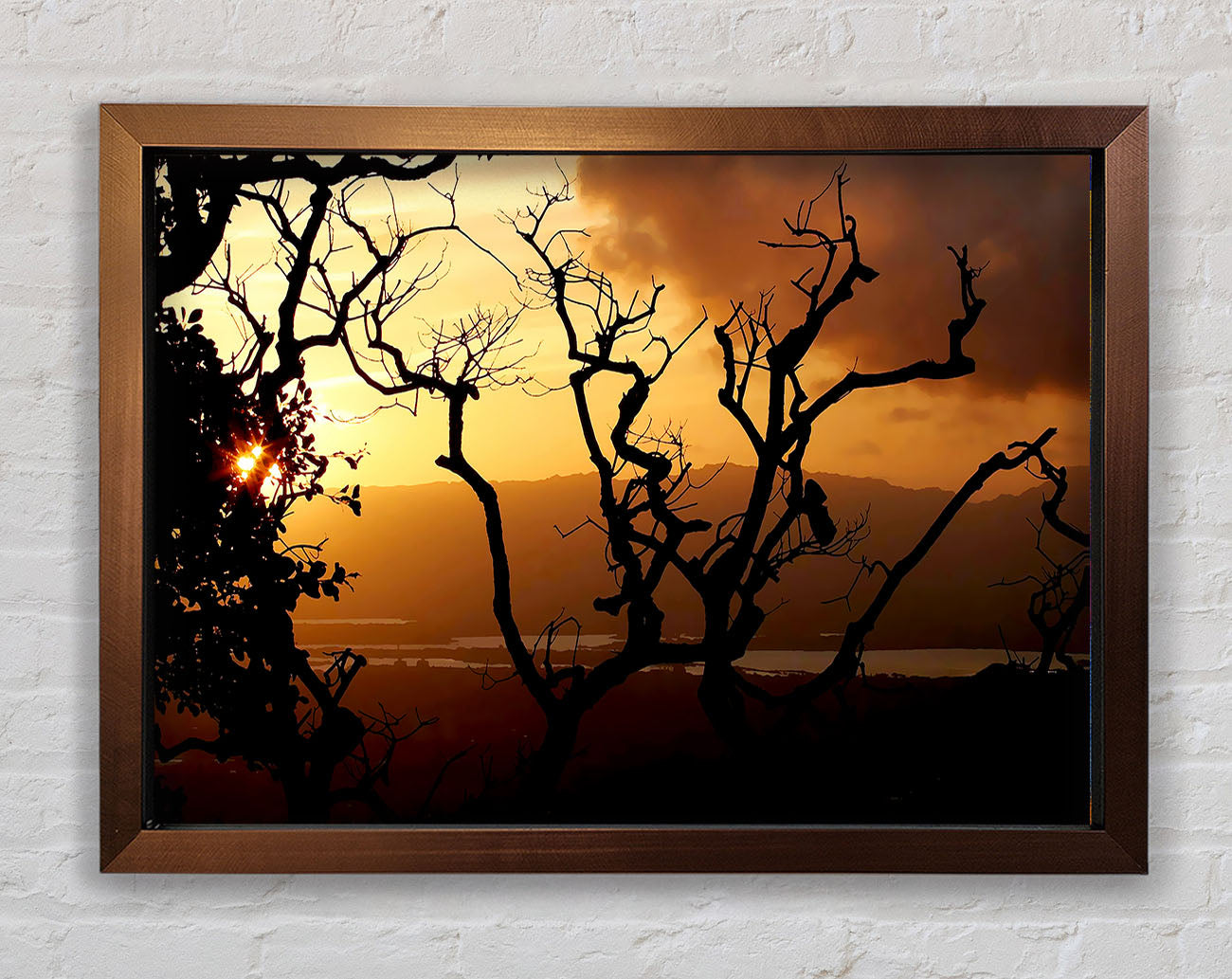 Caramel Tree Morning Framed Wall Art