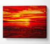 The Pebbled Beach Red Canvas Wall Art