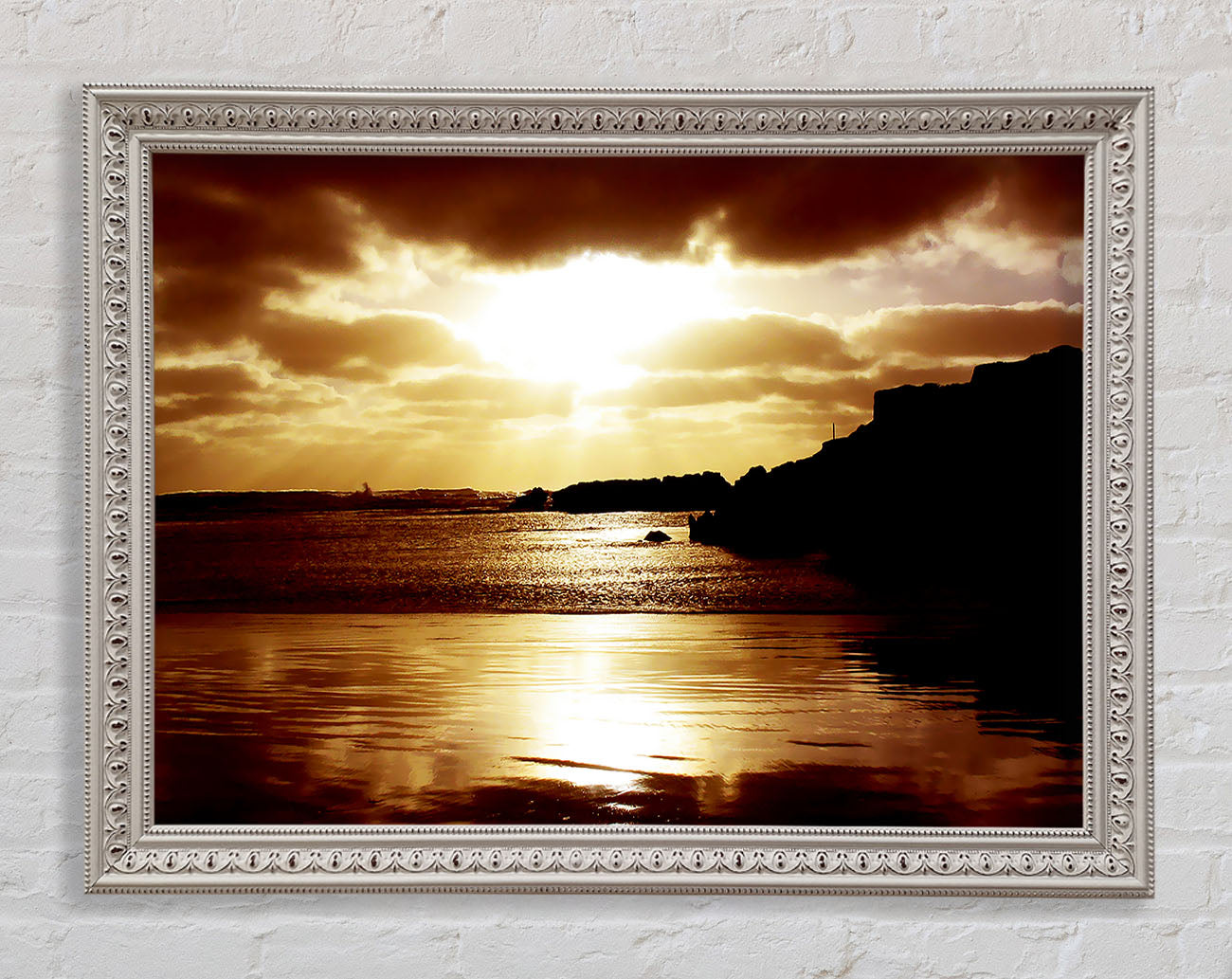 Chocolate Sunset Reflections Framed Wall Art