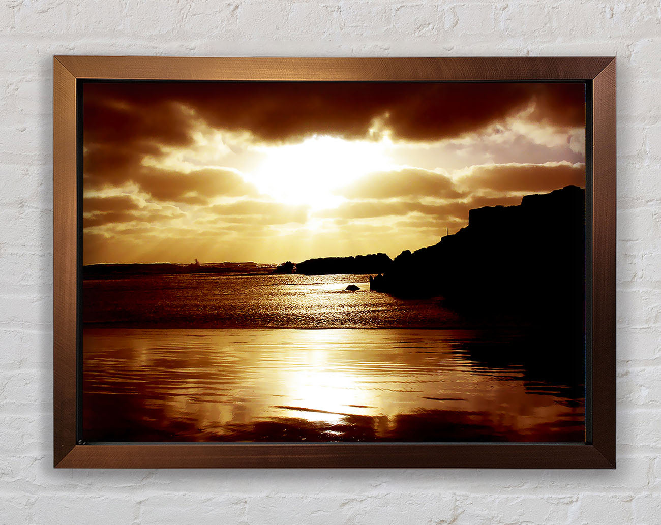 Chocolate Sunset Reflections Framed Wall Art