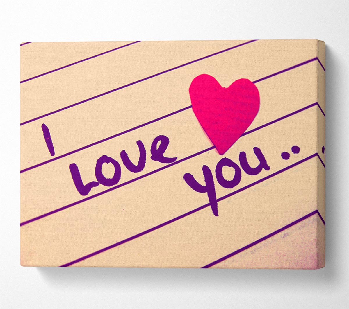 Love Quote I Love You Heart Canvas Wall Art