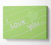 Love Quote I Love You Heart Lime Green Canvas Wall Art