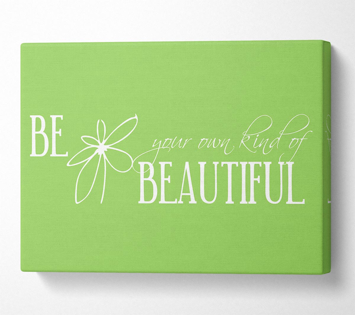 Be Your Own Kind Lime Green Canvas Wall Art